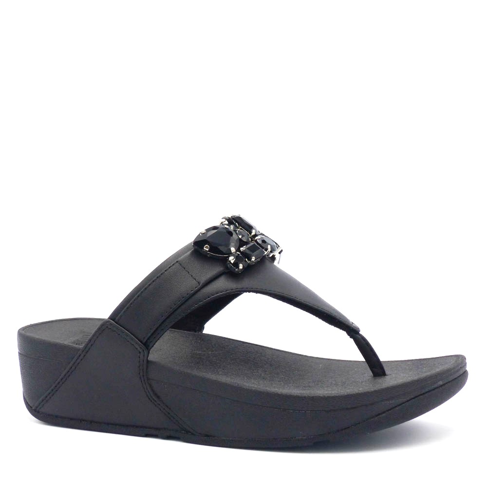 tong fitflop noir tong femme bijoux