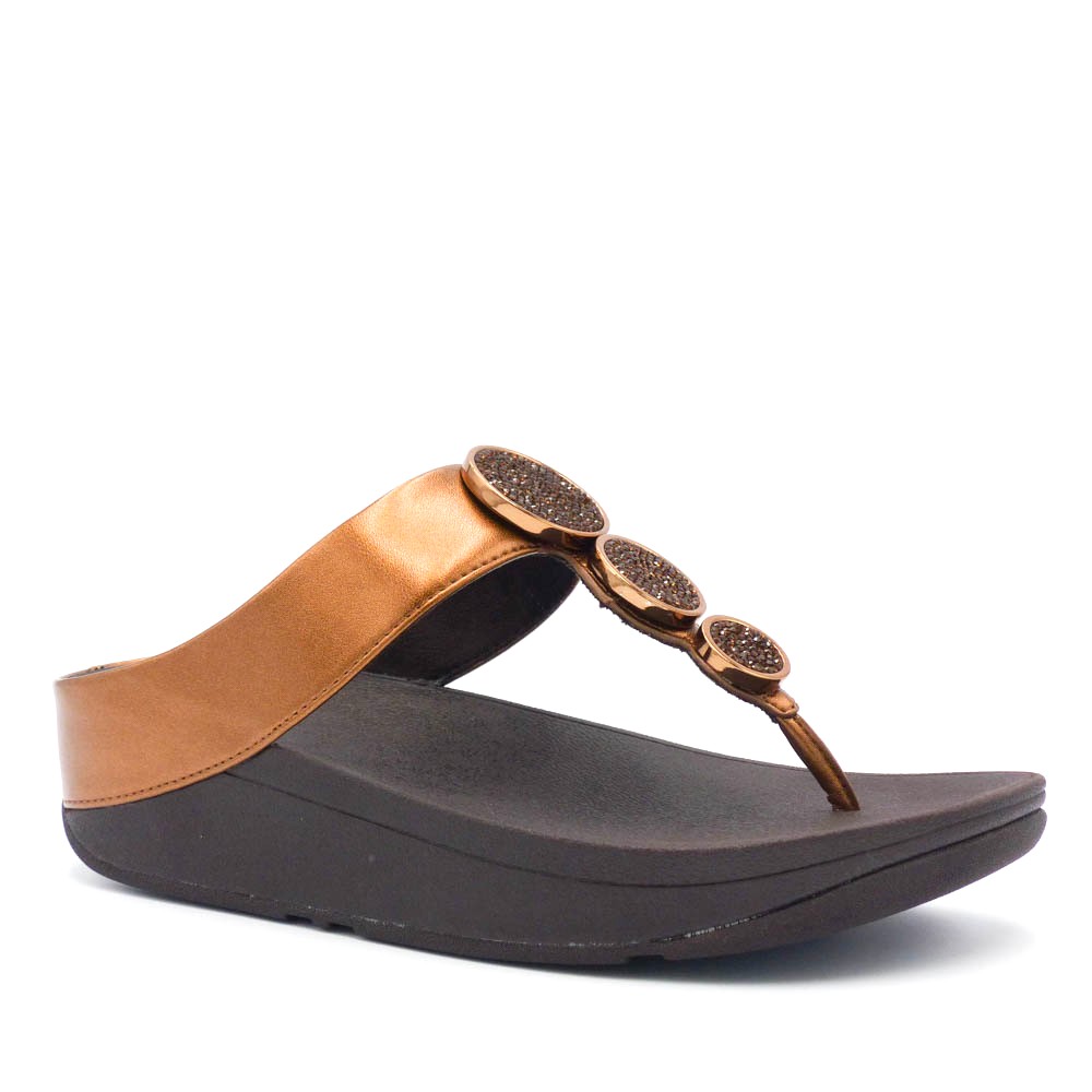 Tong fitflop femme tong bronze