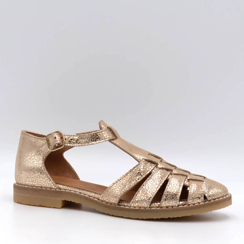 Aliwell murano or craquelé chaussures meduse