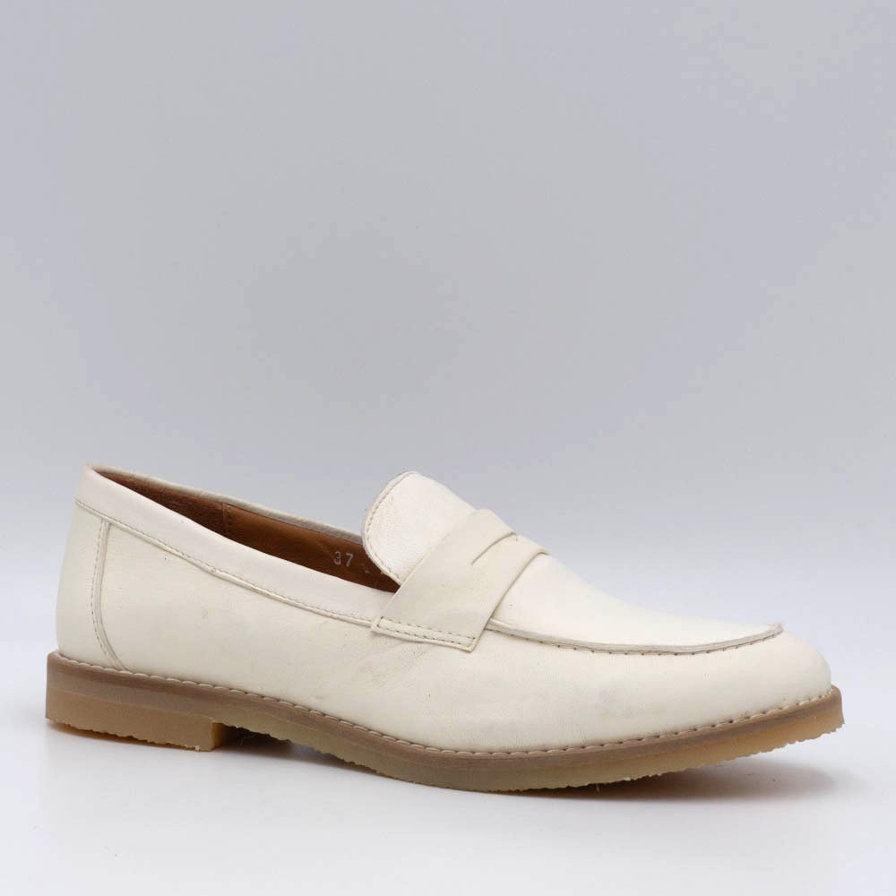 Aliwell pariz mocassin cuir blanc