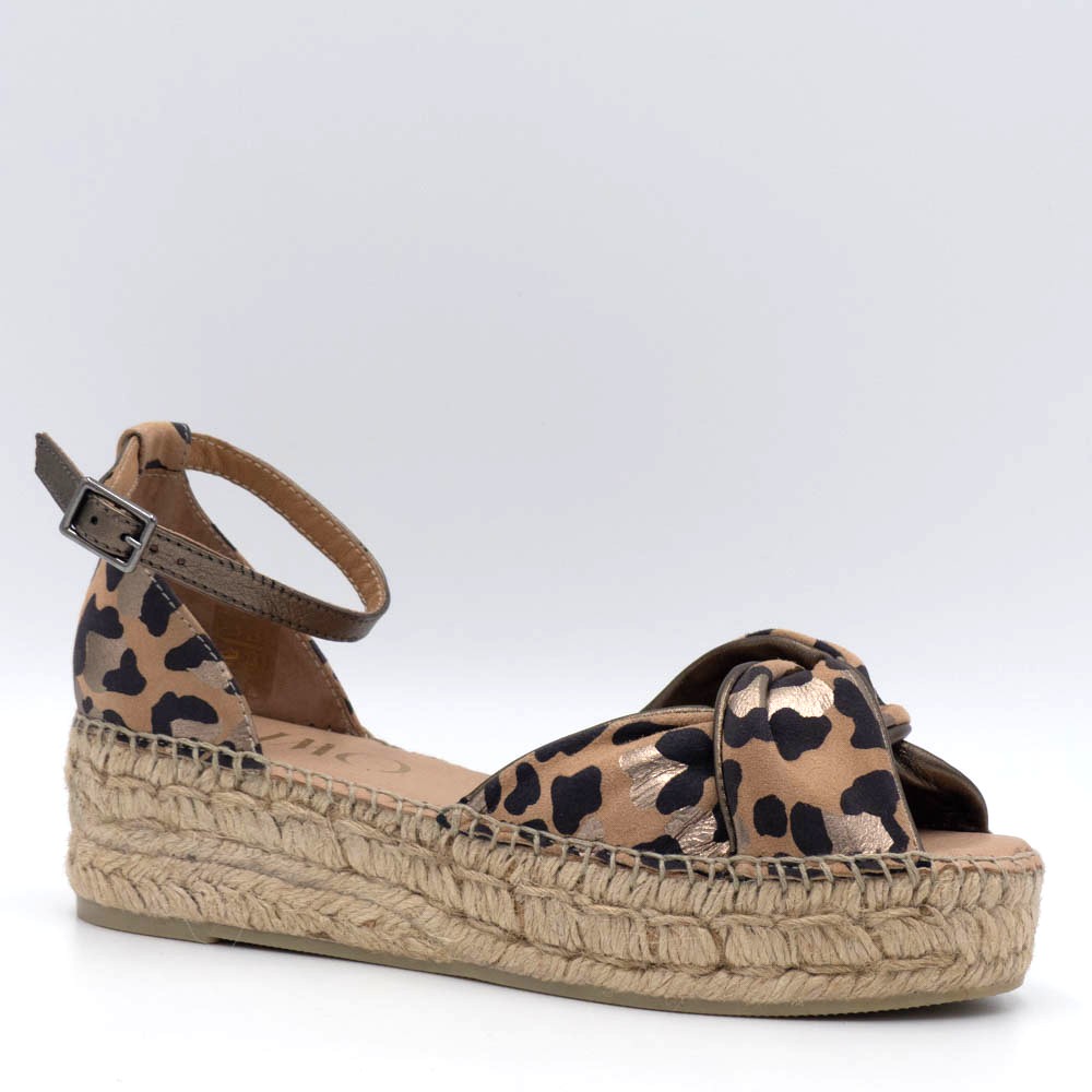 Espadrilles Gaimo Torgos cuir léopard
