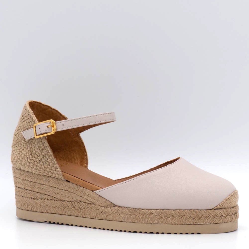 Espadrille Unisa Cisca cuir blanc off white
