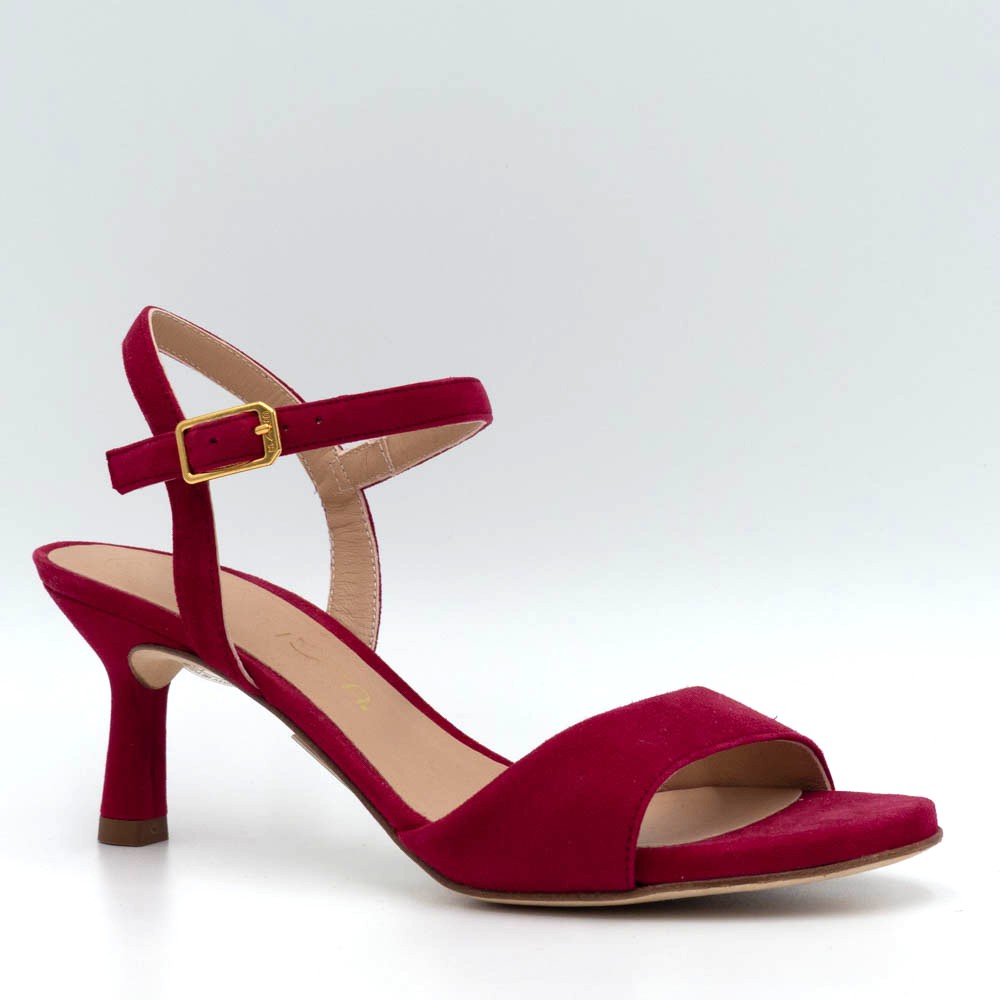Unisa nahia sandale cuir velours framboise