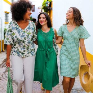 robe la fiancée verte trio de femme