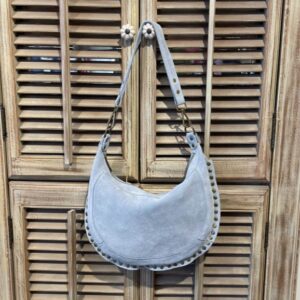 sac cuir velours bleu ciel